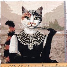 画像3: 「J即納」はぎれ45×45 三毛猫のマダム (3)