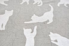 画像9: 「J即納」はぎれ70×50：猫のシルエット（グレージュベースホワイト） (9)