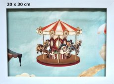 画像4: 「J即納」はぎれ70×100：空中サーカス・ビンバ（水色・白・オレンジ） (4)