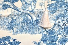 画像15: 「J即納」撥水加工はぎれ80×50：撥水加工アニマリア（生成りベースブルー） (15)