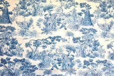 画像6: 「J即納」撥水加工はぎれ80×50：撥水加工アニマリア（生成りベースブルー） (6)