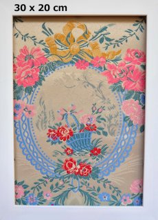 画像3: 「J即納」はぎれ70×100：ジャカード　グランドフルール・メダイヨン（ブルー・ピンク） (3)