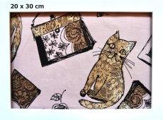 画像3: 「J即納」はぎれ72×48：香水瓶と猫（ベビーピンクベース） (3)