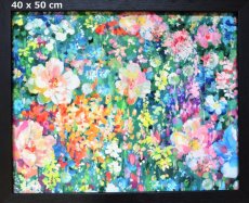 画像1: 「J即納」はぎれ70×50：ジヴェルニーの庭（マルチカラー） (1)
