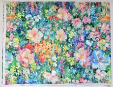 画像2: 「J即納」はぎれ70×50：ジヴェルニーの庭（マルチカラー） (2)