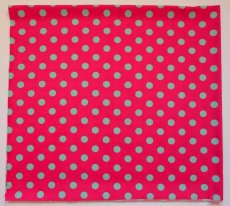画像4: 「J即納」はぎれ55×49：廃盤ヴェルザ（マゼンタ赤ベース、ミントグリーンドット） (4)