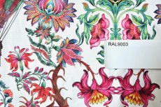 画像16: 「F在庫」はぎれ70×100：アマール（クジャク、気球、白ベース、キャンバス） (16)