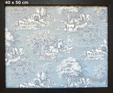 画像1: 「F在庫」はぎれ70×49：tdj馬のいる風景（水色ベース） (1)