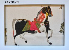 画像2: 「F在庫」はぎれ70×50：エツェル（馬、生成りベース） (2)