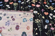 画像3: 「F在庫」はぎれ70×50：ゴブラン織りプレーリー・フルーリー（黒） (3)