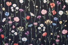 画像12: 「F在庫」はぎれ70×50：ゴブラン織りプレーリー・フルーリー（黒） (12)