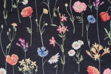 画像13: 「F在庫」はぎれ70×50：ゴブラン織りプレーリー・フルーリー（黒） (13)