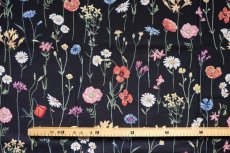 画像4: 「F在庫」はぎれ70×50：ゴブラン織りプレーリー・フルーリー（黒） (4)