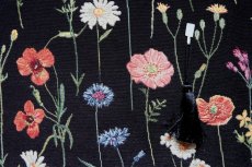 画像11: 「F在庫」はぎれ70×50：ゴブラン織りプレーリー・フルーリー（黒） (11)