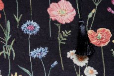 画像9: 「F在庫」はぎれ70×50：ゴブラン織りプレーリー・フルーリー（黒） (9)