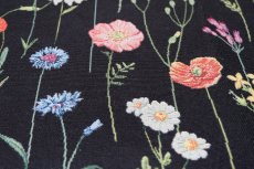 画像10: 「F在庫」はぎれ70×50：ゴブラン織りプレーリー・フルーリー（黒） (10)