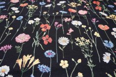 画像14: 「F在庫」はぎれ70×50：ゴブラン織りプレーリー・フルーリー（黒） (14)