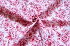 画像4: 「F在庫」はぎれ75×50：コバルト（バラ、赤） (4)