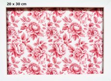 画像2: 「F在庫」はぎれ75×50：コバルト（バラ、赤） (2)