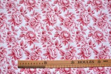 画像3: 「F在庫」はぎれ75×50：コバルト（バラ、赤） (3)