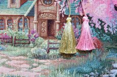 画像6: 「移動中」はぎれ45×45：ファンタジー（家、花の木） (6)