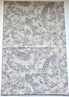 画像15: 「F在庫」はぎれ70×100：ポン・ロマンティック（孔雀、ブルー） (15)