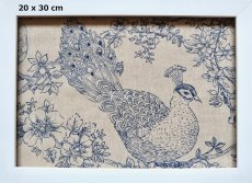 画像2: 「F在庫」はぎれ70×100：ポン・ロマンティック（孔雀、ブルー） (2)