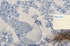 画像8: 「F在庫」はぎれ70×100：ポン・ロマンティック（孔雀、ブルー） (8)