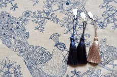 画像9: 「F在庫」はぎれ70×100：ポン・ロマンティック（孔雀、ブルー） (9)