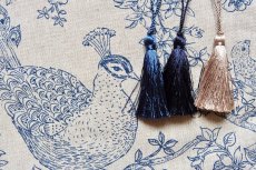 画像10: 「F在庫」はぎれ70×100：ポン・ロマンティック（孔雀、ブルー） (10)