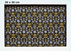 画像1: 「移動中」廃盤はぎれ70×50：クロテール（黒ベース） (1)
