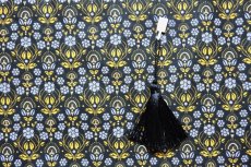 画像5: 「移動中」廃盤はぎれ70×50：クロテール（黒ベース） (5)