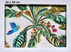 画像2: 「F在庫」はぎれ70×50：ヤスミン（コットンハーフパナマ、マルチカラー） (2)