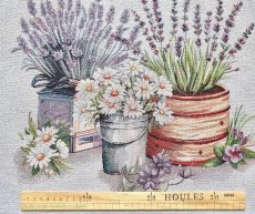 画像3: 「移動中」はぎれ45×45：ラベンダー鉢とマーガレット (3)