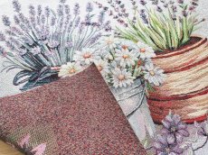 画像5: 「移動中」はぎれ45×45：ラベンダー鉢とマーガレット (5)