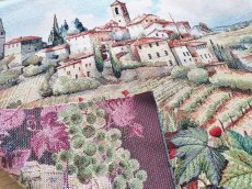 画像6: 「移動中」はぎれ45×45：ヴィラージュ&レザン（フランスの村、ぶどう） (6)