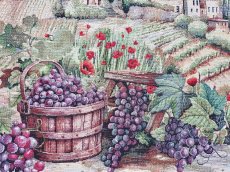 画像4: 「移動中」はぎれ45×45：ヴィラージュ&レザン（フランスの村、ぶどう） (4)