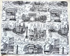 画像12: 「F在庫」はぎれ70×50：オスマン・パリ（白ベース黒） (12)