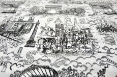 画像19: 「F在庫」はぎれ70×50：オスマン・パリ（白ベース黒） (19)