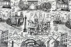 画像18: 「F在庫」はぎれ70×50：オスマン・パリ（白ベース黒） (18)