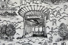 画像17: 「F在庫」はぎれ70×50：オスマン・パリ（白ベース黒） (17)