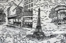 画像14: 「F在庫」はぎれ70×50：オスマン・パリ（白ベース黒） (14)