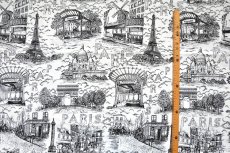 画像4: 「F在庫」はぎれ70×50：オスマン・パリ（白ベース黒） (4)