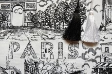 画像7: 「F在庫」はぎれ70×50：オスマン・パリ（白ベース黒） (7)