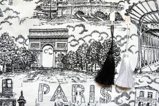 画像8: 「F在庫」はぎれ70×50：オスマン・パリ（白ベース黒） (8)