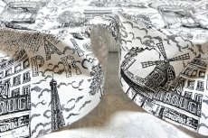 画像9: 「F在庫」はぎれ70×50：オスマン・パリ（白ベース黒） (9)