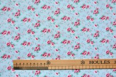 画像4: 「F在庫」はぎれ75×50：スザンヌ（小花、水色ベース） (4)