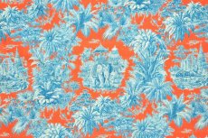 画像14: 「F在庫」はぎれ75×50：ミニ・マハラニ（オレンジベースブルー） (14)