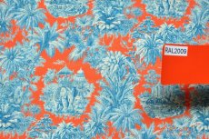 画像7: 「F在庫」はぎれ75×50：ミニ・マハラニ（オレンジベースブルー） (7)