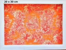 画像4: 「F在庫」はぎれ75×50：ミニ・マハラニ（オレンジベース赤） (4)